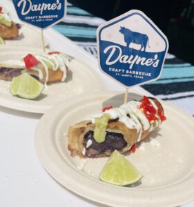 fwfwf 24 – Daynes’s Craft Barbecue previewed a new brunch item the smoked barbacoa flauta. (Photo by Courtney Dabney)