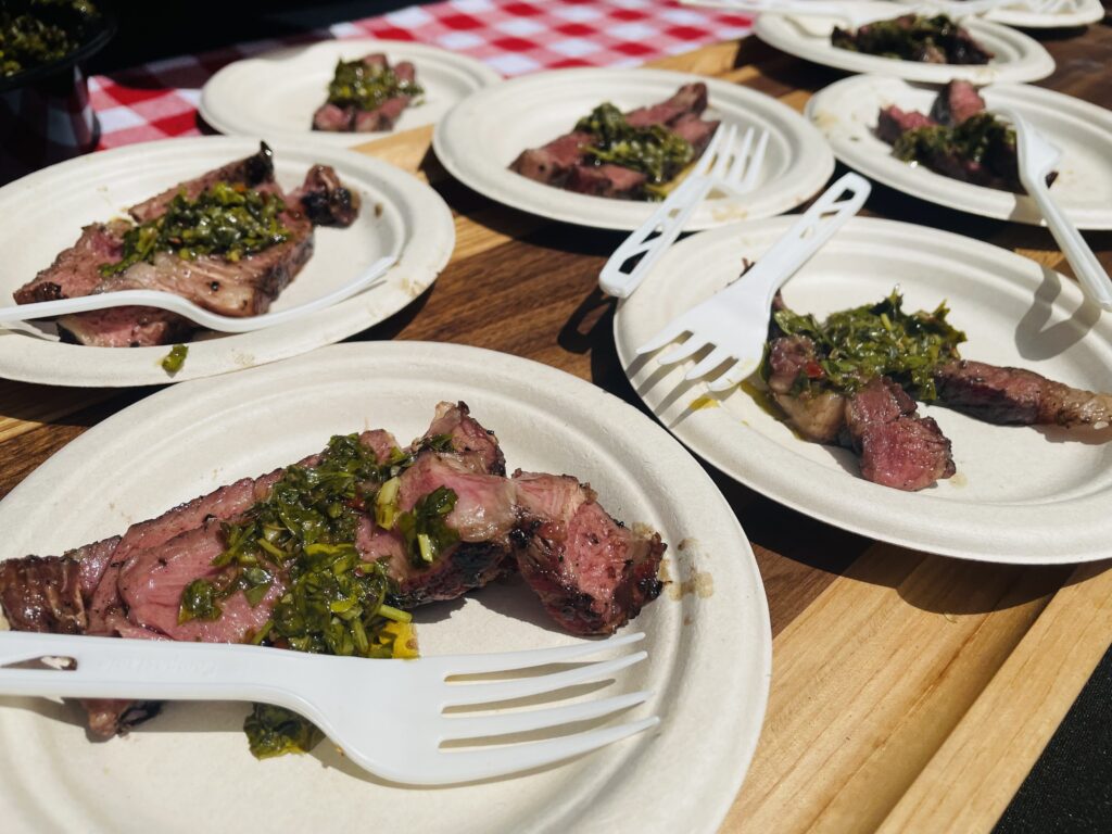 Panther City's sliced smoked ribeye draped in chimichurri. (Photo by Courtney Dabney)