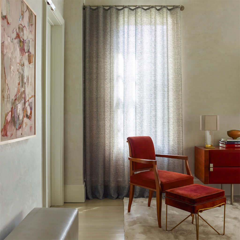 In the primary bedroom. (Photo by Eric Piasecki)