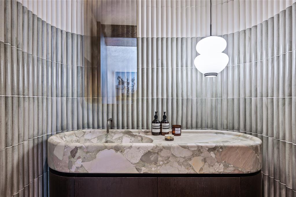 Inside one of five bathrooms.