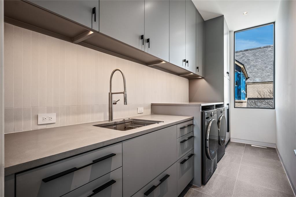 One of two laundry rooms in the home.