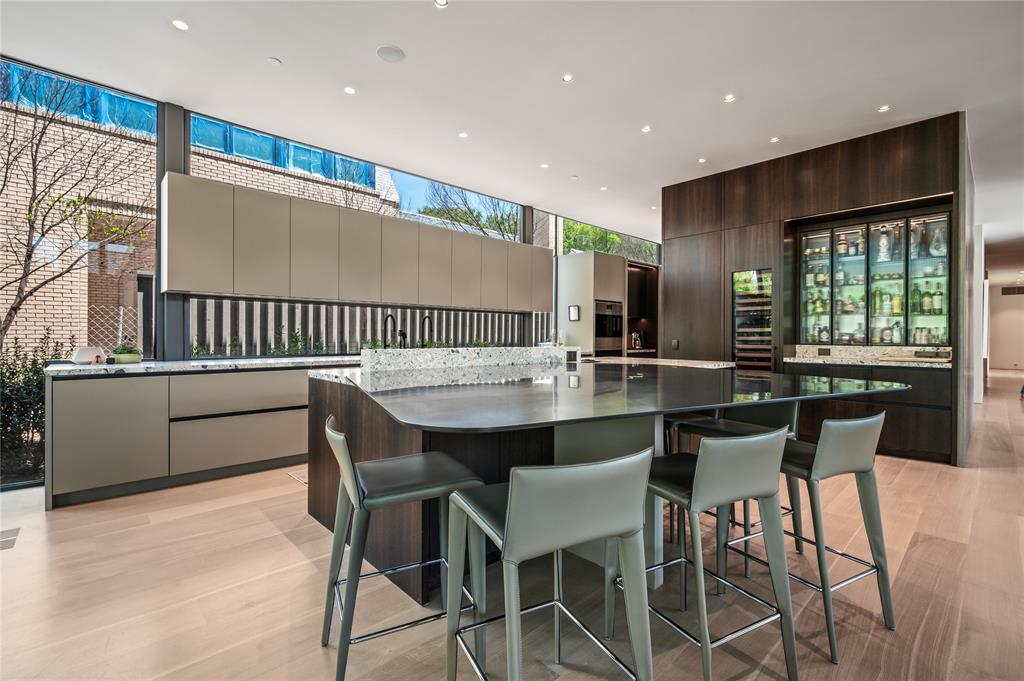 A view from the heart of the home: a gourmet kitchen. 