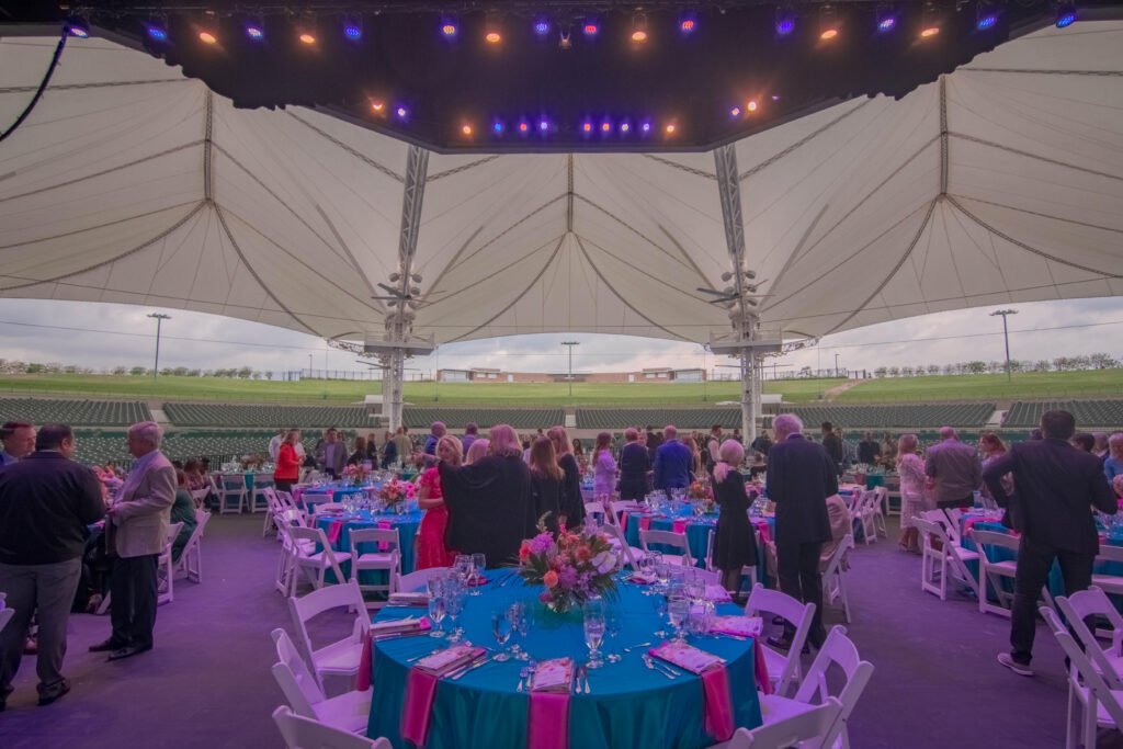 More than 325 guests enjoyed dinner catered by Fleming's onstage at the Pavilion.