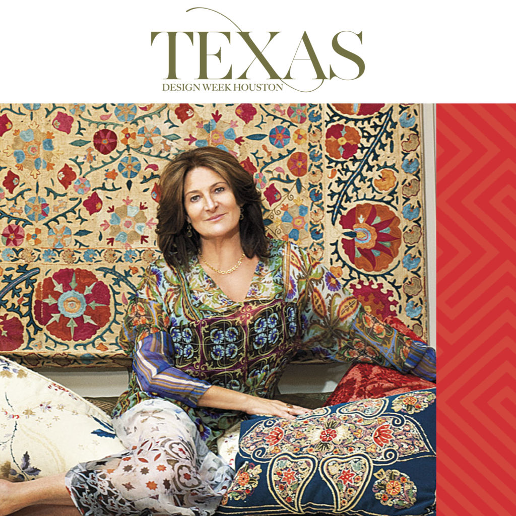 Texas Design Week Houston kicks off Monday, April 22. Kathryn Ireland is on on Wednesday, April 24 at James Showroom.