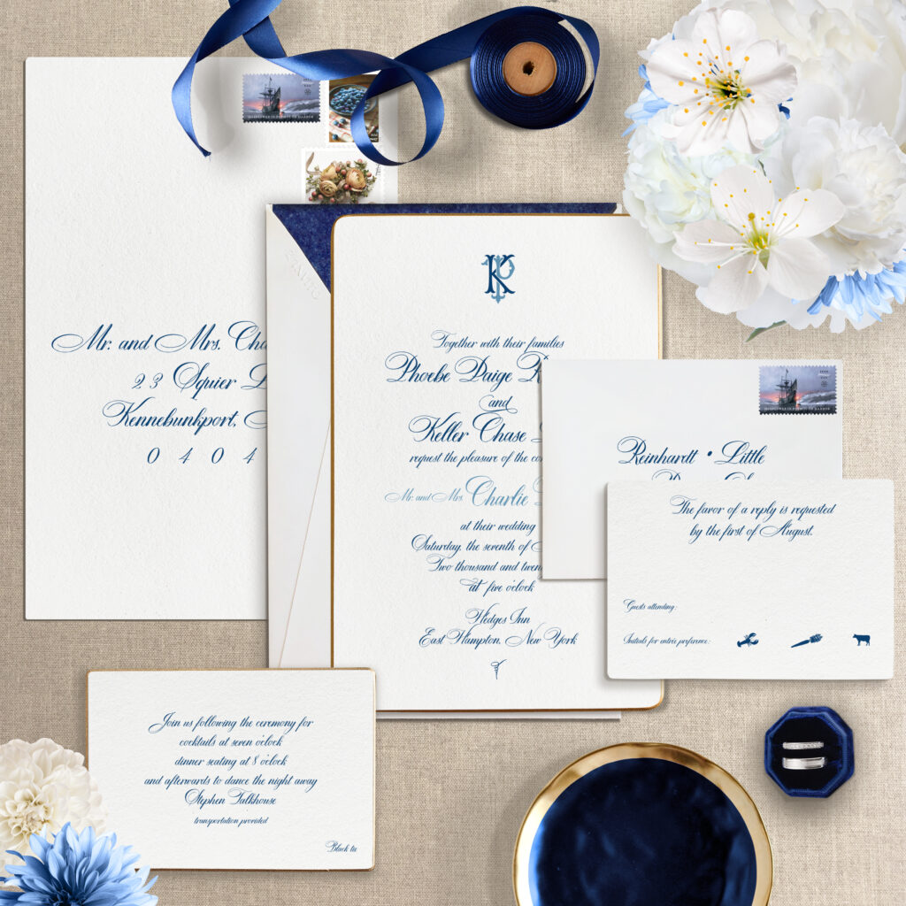 wedding invitation etiquette Blue-wedding-hamptons-monogram-all copy