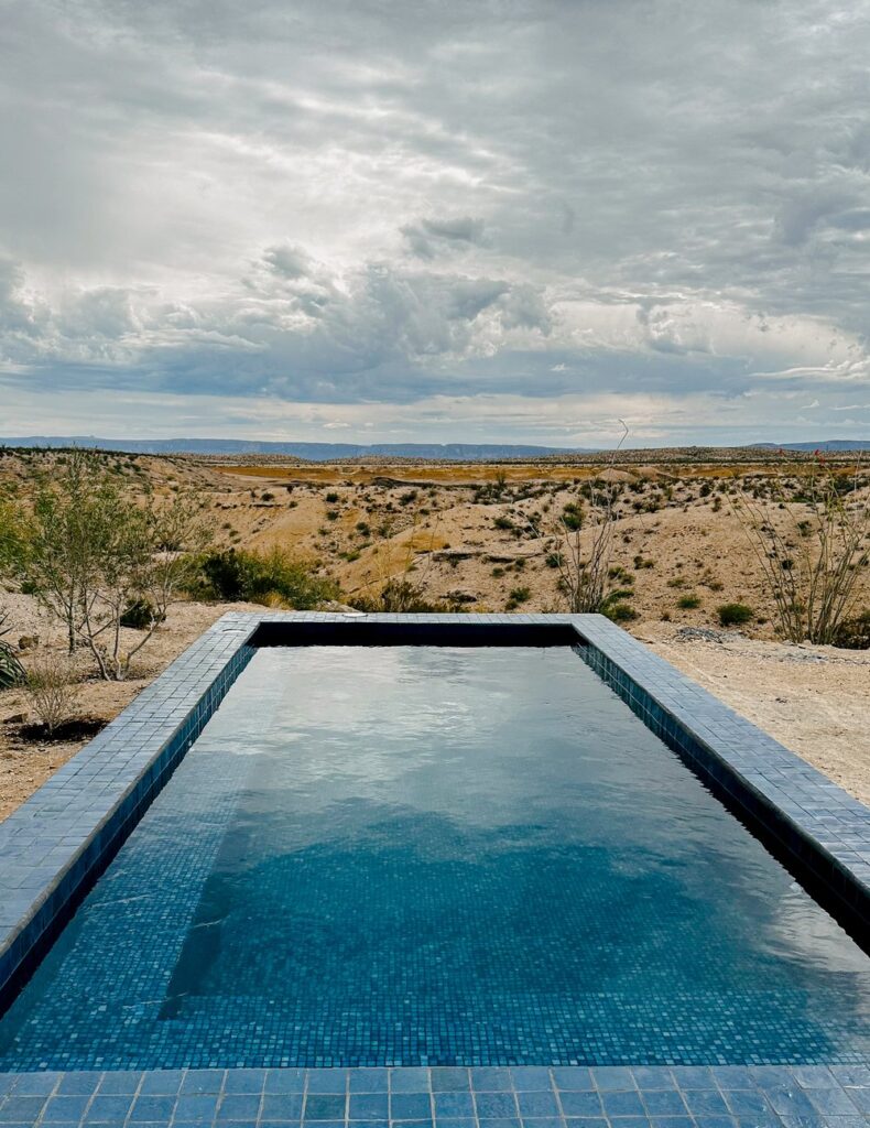 The Willow House pool in Terlingua. 