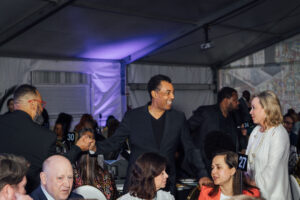 Rick Lowe, Nancy Kinder at the Project Row Houses 30th Anniversary Gala (Photo by Alex Barber)