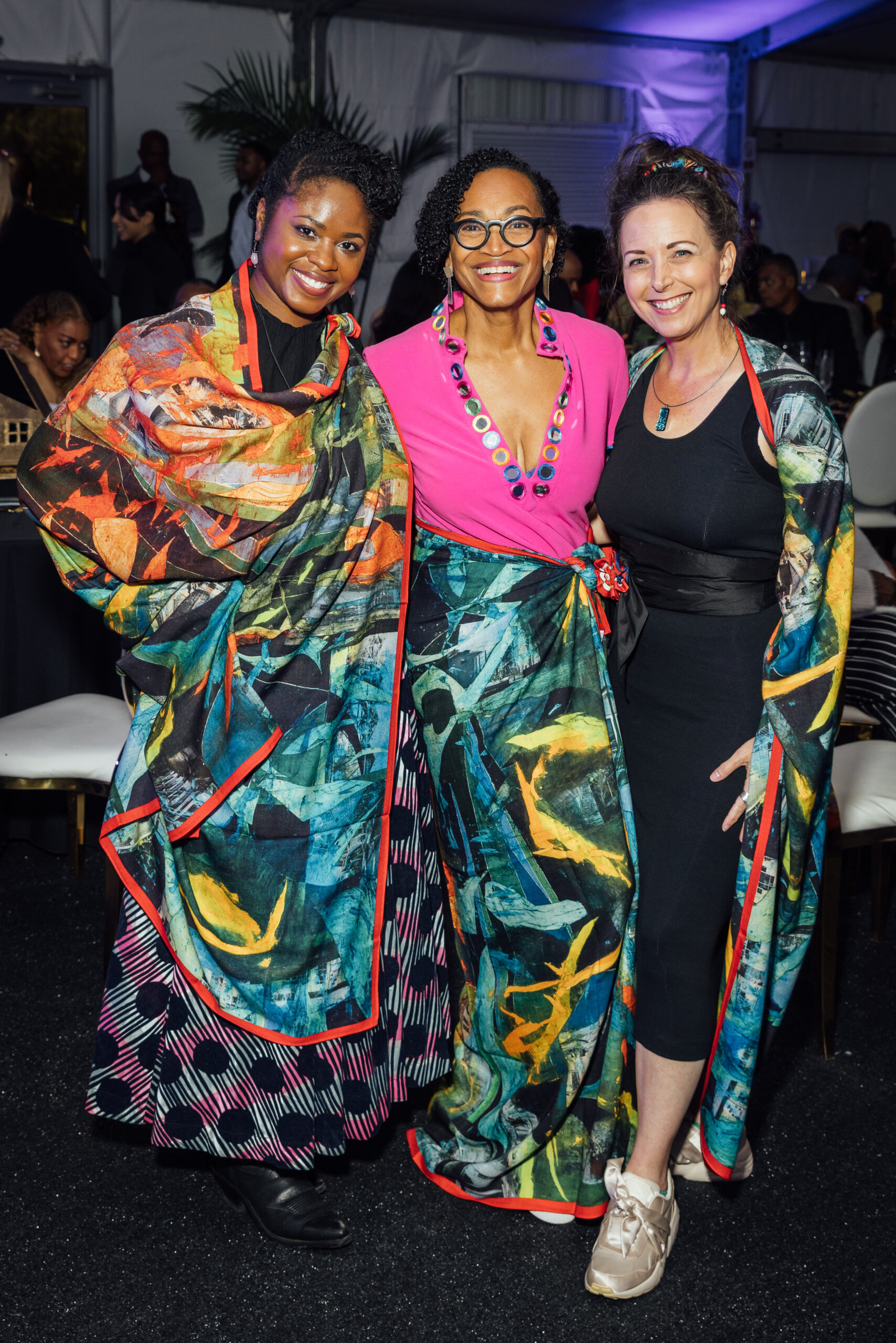 Cydney Pickens, Anita Smith, Kimberly Phipps-Nichol at the Project Row Houses 30th Anniversary Gala (Photo by Alex Barber)