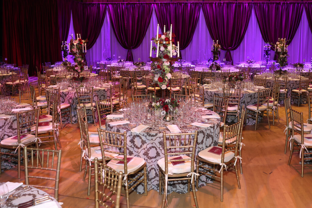 Jones Hall on stage decor for the Houston Symphony Wine Dinner & Collector's Auction. (Photo by Priscilla Dickson)
