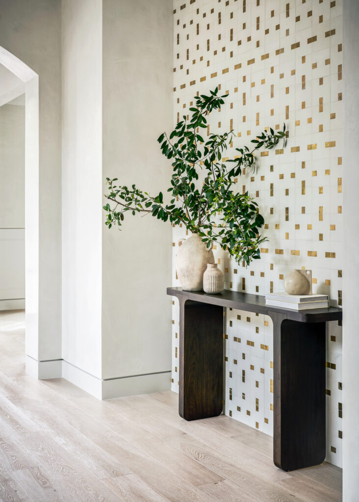 The front entry to the $7 million home at 2110 Del Monte in River Oaks. (Photo by TK Images)