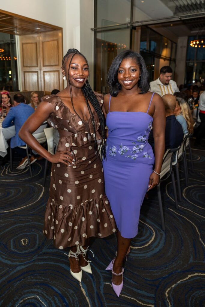 Ada Agbor, Zoe Cadore at the Houston Ballet 'Raising the Barre' dinner at Caracol. (Photo by Melissa Taylor)