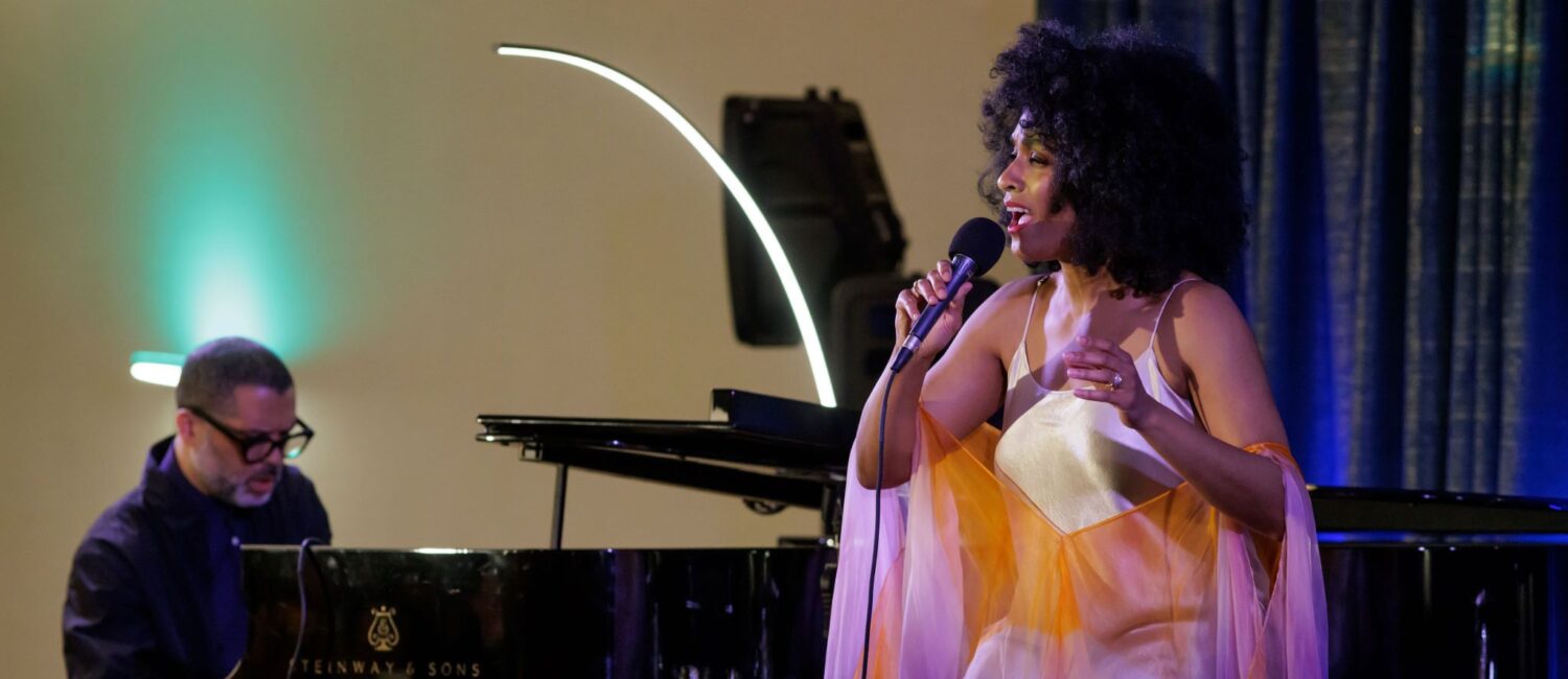 Jason Moran and Alicia Hall Moran perform at DACAMERA's Music Salons and Jazz Supper Club evening (Photo by Katy Anderson)