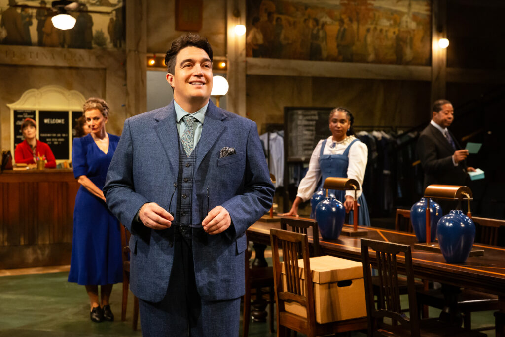 Christopher Salazar and the cast of Alley Theatre’s production of Thornton Wilder’s The Emporium. 
 (Photo by Lynn Lane)
