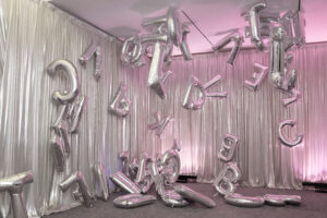 Balloon room at Studio Menil Presents: Alphabet Soup (Photo by Daniel Ortiz)