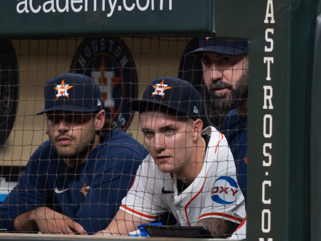 unter Brown has often looked a little dazed early this season for the Houston Astros. (Photo by F. Carter Smith)
