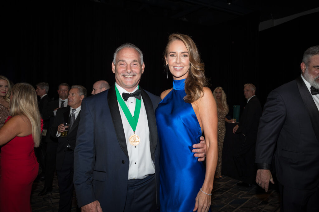 Bret and Angela Strong make the scene at the Hometown Heroes event in The Woodlands.