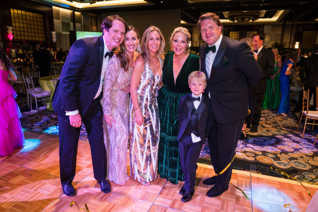 Britt & Leslie Denby, Caroline Billipp, Elizabeth & James Elder and their son Clark Elder at the JDRF 'Promise Ball'