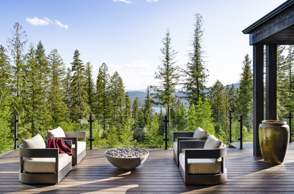 Using a luxury performance fabric for bench cushions or pillows is important to ensure the fabric is resistant to the weather, according to Ten Plus Three's Gonzalo Bueno. (Photography by Heidi Long)