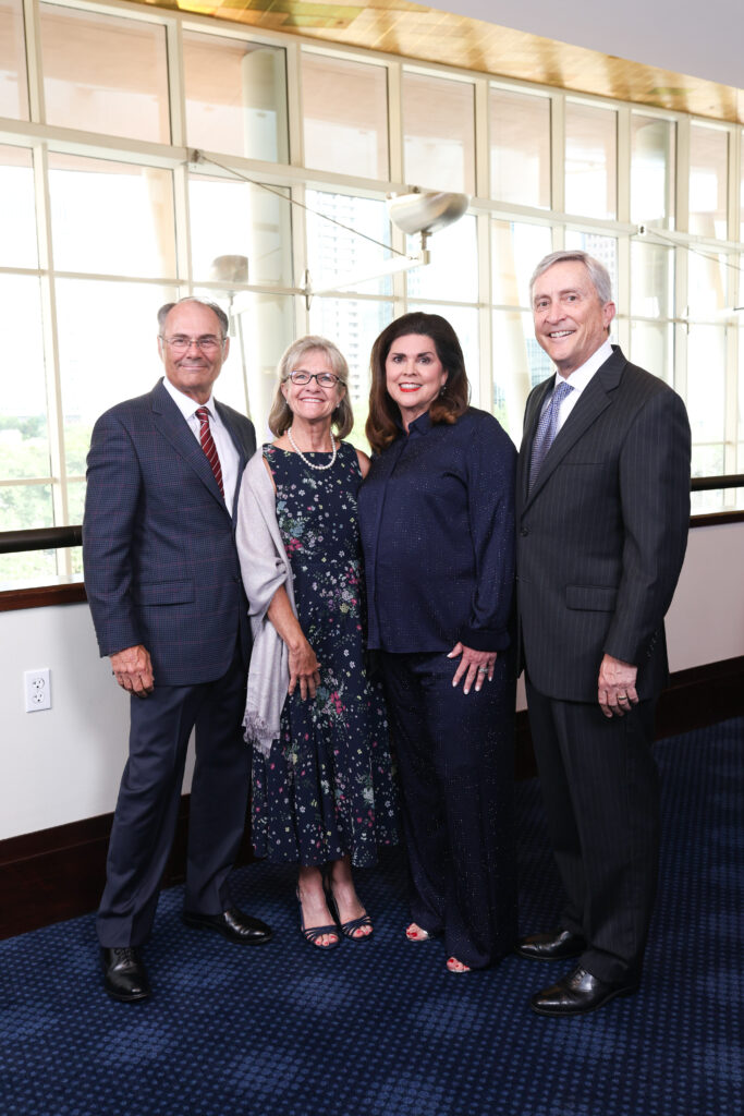 Chairs Rob & Pam Doty, underwriting chairs Lesha & Tom Elsenbrook at The Hobby Center's 'A Night at the Founders Club' (Photo by Quy Tran)