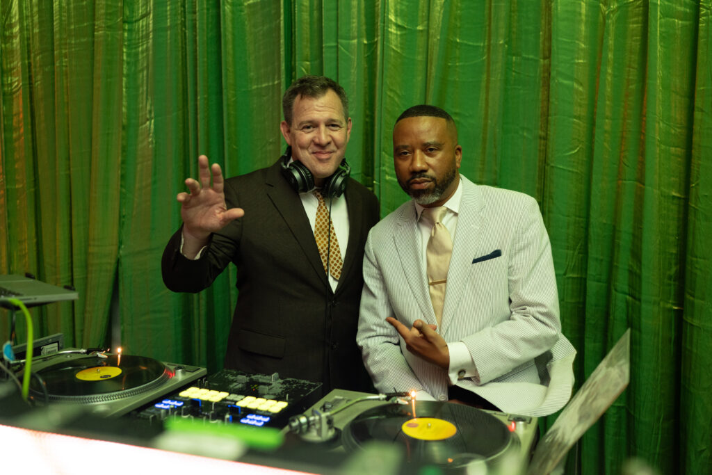 DJs Peter Lucas, Jason Woods spin records at Studio Menil Presents: Alphabet Soup (Photo by Daniel Ortiz)