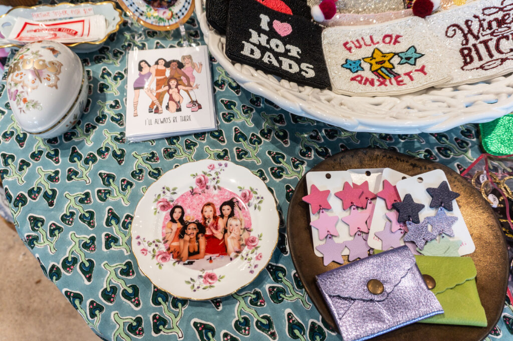 Cara Carbajal's upcycled China at The Pop-Up Co-Op (Photo by Sofia Westerman) 