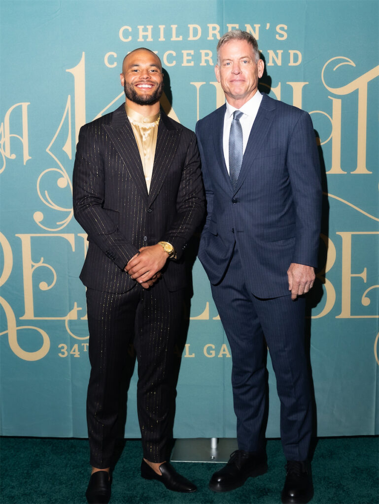 Dak Prescott, Troy Aikman (Photo by Tamytha Cameron)