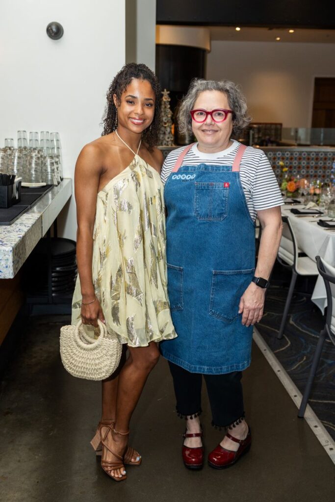 Dancer Kellen Hornbuckle and Chef Rebecca Masson join forces at the Houston Ballet 'Raising the Barre' dinner at Caracol. (Photo by Melissa Taylor)