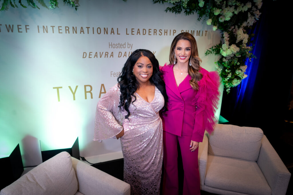Deavra Daughtry, Fox 36 anchor Caroline Collins  at the 20th annual International Women's Leadership Summit.