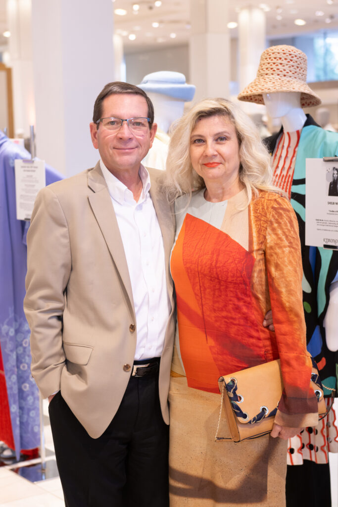 Gene & Sladjana Blythe at Kimono Zulu fashion exhibition at Neiman Marcus (Photo by Wilson Parish)