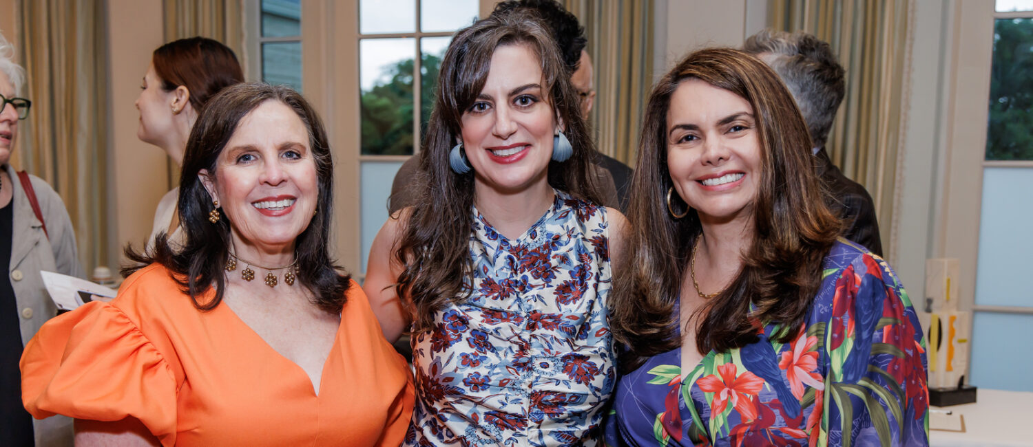 Mariela Poleo, Craft Center executive director Leila Cartier, Lorena Fernández at the Houston Center for Contemporary Craft Spring Luncheon 2024 (Photo by Katy Anderson)