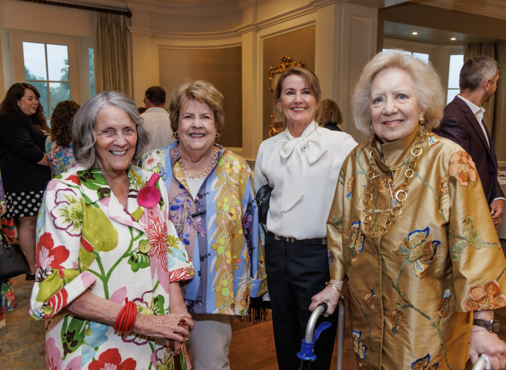 Craft Center founder Sara Morgan, Anne Lamkin Kinder, Lynn Baird, Phyllis Childress at the Houston Center for Contemporary Craft Spring Luncheon 2024 (Photo by Katy Anderson) 