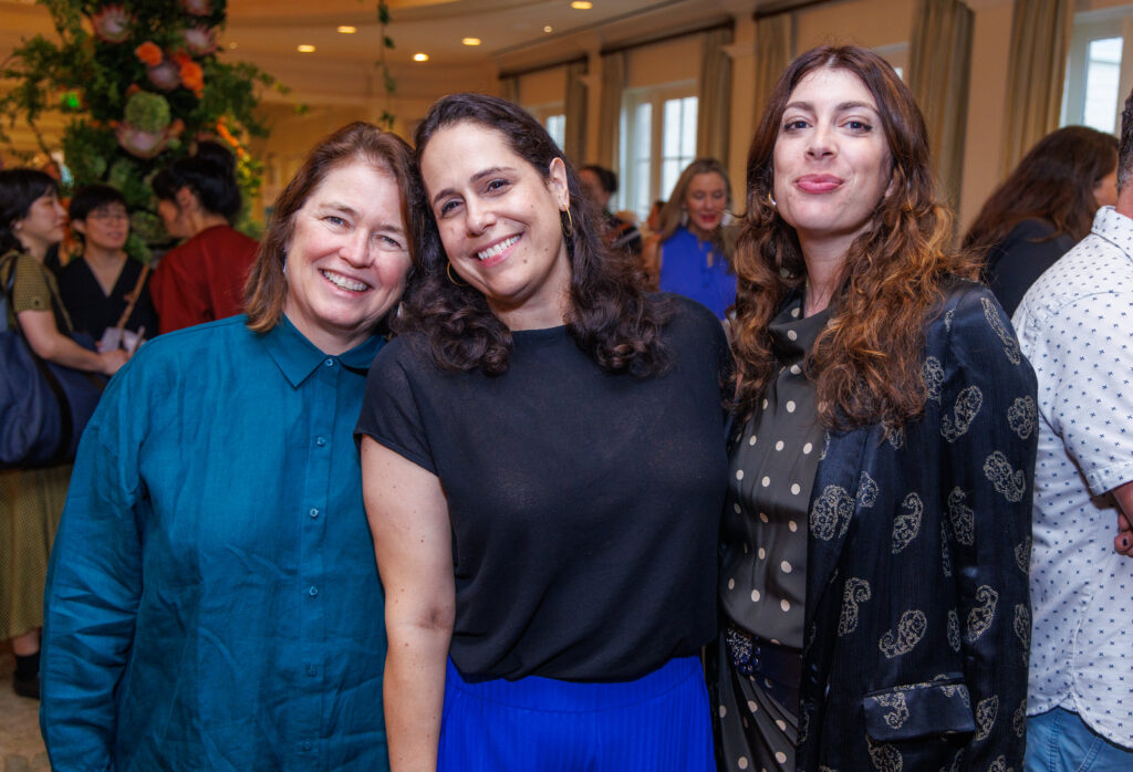 Kerry Inman, Elizabeth Essner, Rebecca Matalon at Houston Center for Contemporary Craft Spring Luncheon 2024 (Photo by Katy Anderson)