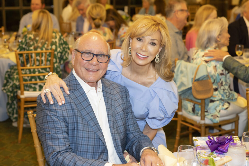 Hidden Gardens – Jeff and Olivia Kearney enjoy dinner where Olivia was honored for her work with Historic Fort Worth. (Photo by Sharon Ellman)