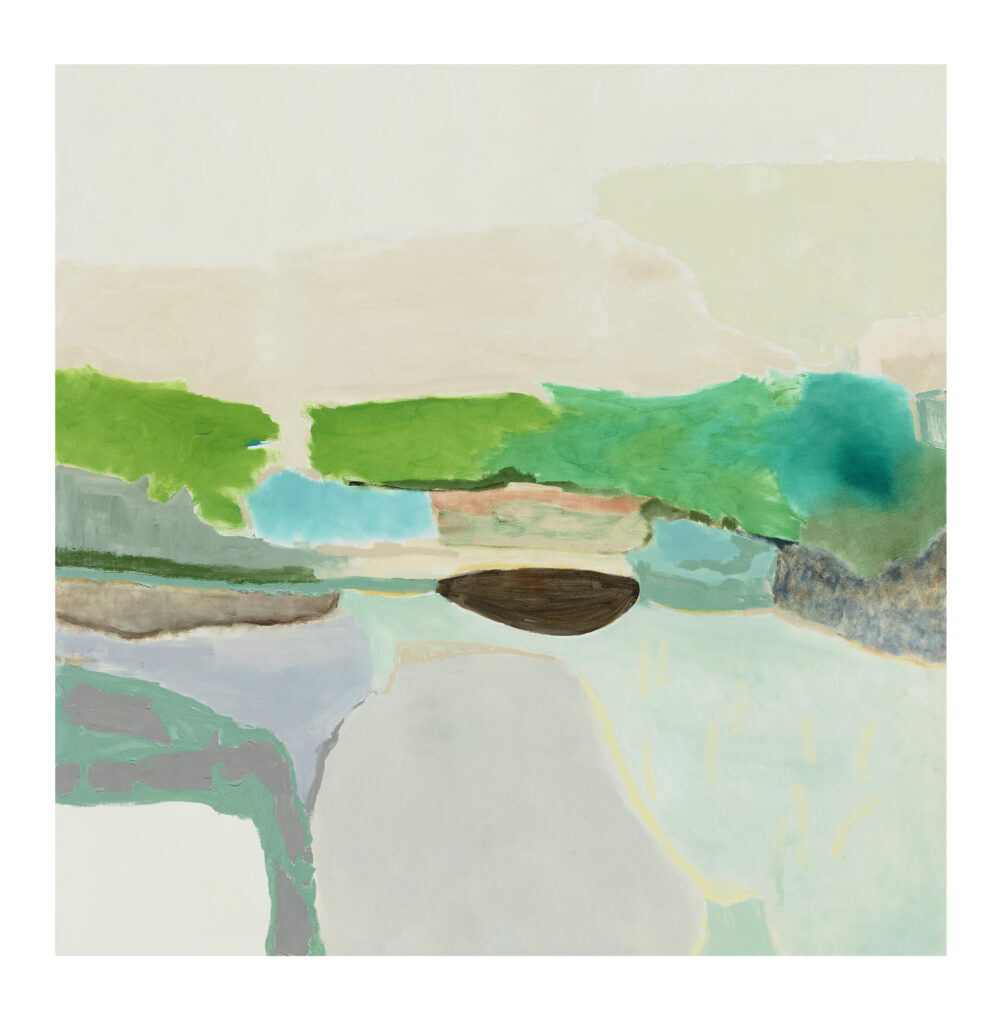 Terrell James's "Insomnia's Green Ledge," 2022. (Courtesy Josh Pazda Hiram Butler Gallery)