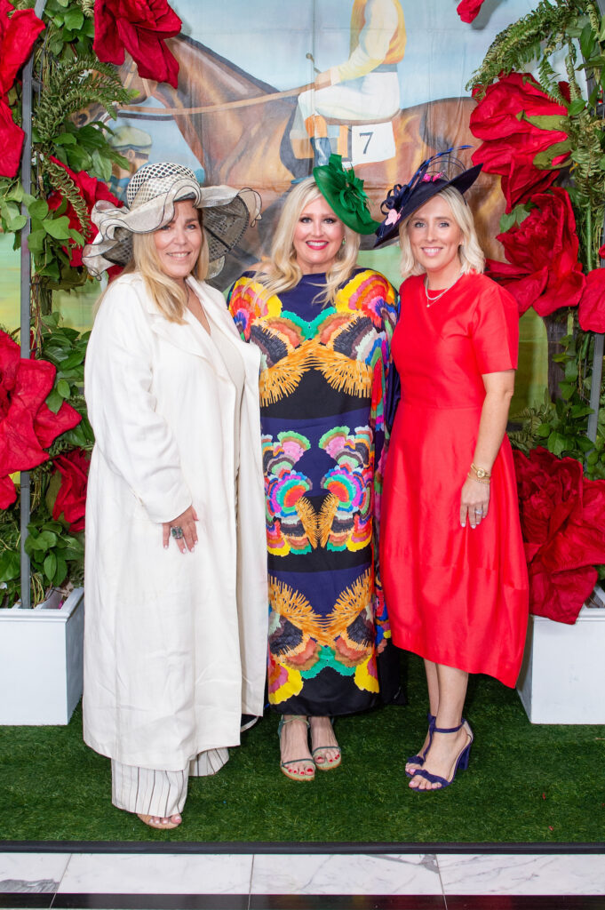 Jennifer Boubel, Meredith Chastang, Liz Anders at the Hats, Hearts & Horseshoes benefit for Bo's Place. (Photo by Jacob Power)