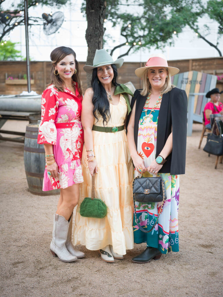 Jenny Todd, Tiffany Halik, Nora Jarrard at the Cattle Baron's Ball kick-off held at The Rustic Downtown. (Photo by Daniel Ortiz)