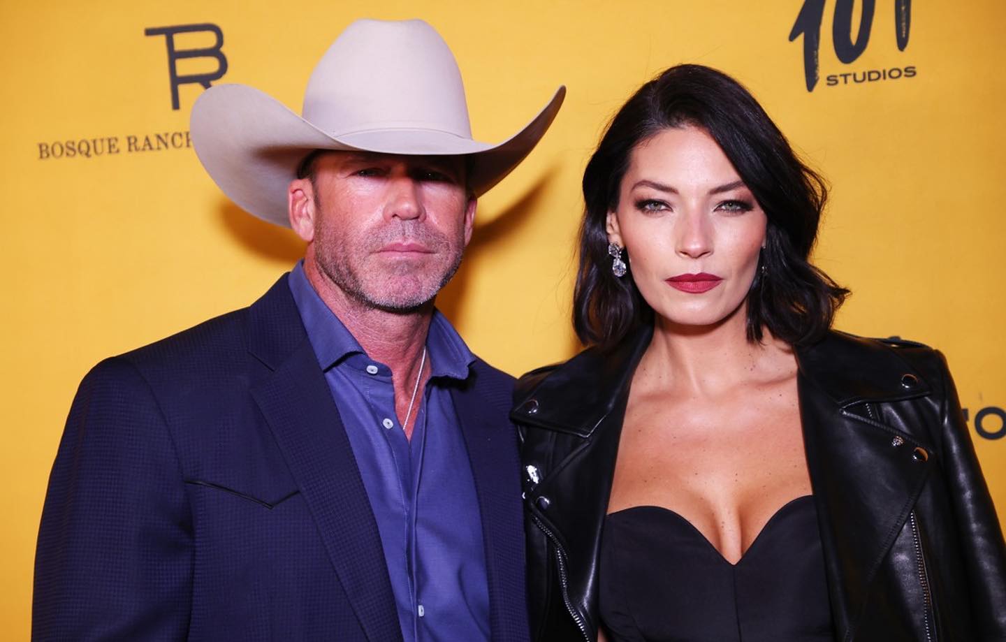 Landman – Taylor and Nicole Sheridan at the Yellowstone season 5 premiere in Fort Worth.