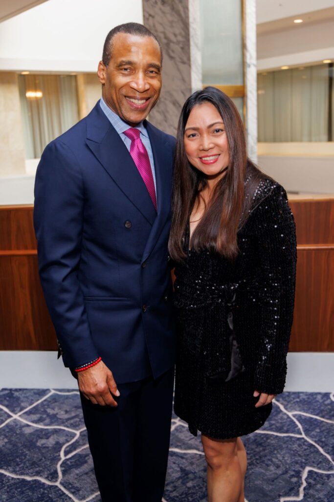 Len Cannon, Bernadette Verzosa at DACAMERA's Music Salons and Jazz Supper Club evening (Photo by Katy Anderson)