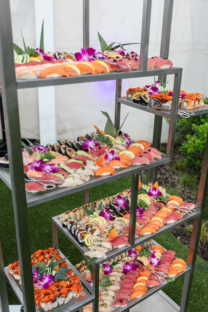 The Japanese station featured sushi, sashimi, steamed dumplings, and sake tastings. (Photo by Clint Brewer)