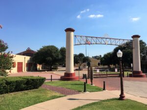 Los Vaqueros – Rodeo Plaza connects many Stockyards magnets including Billy Bob’s and The Exchange Building.
