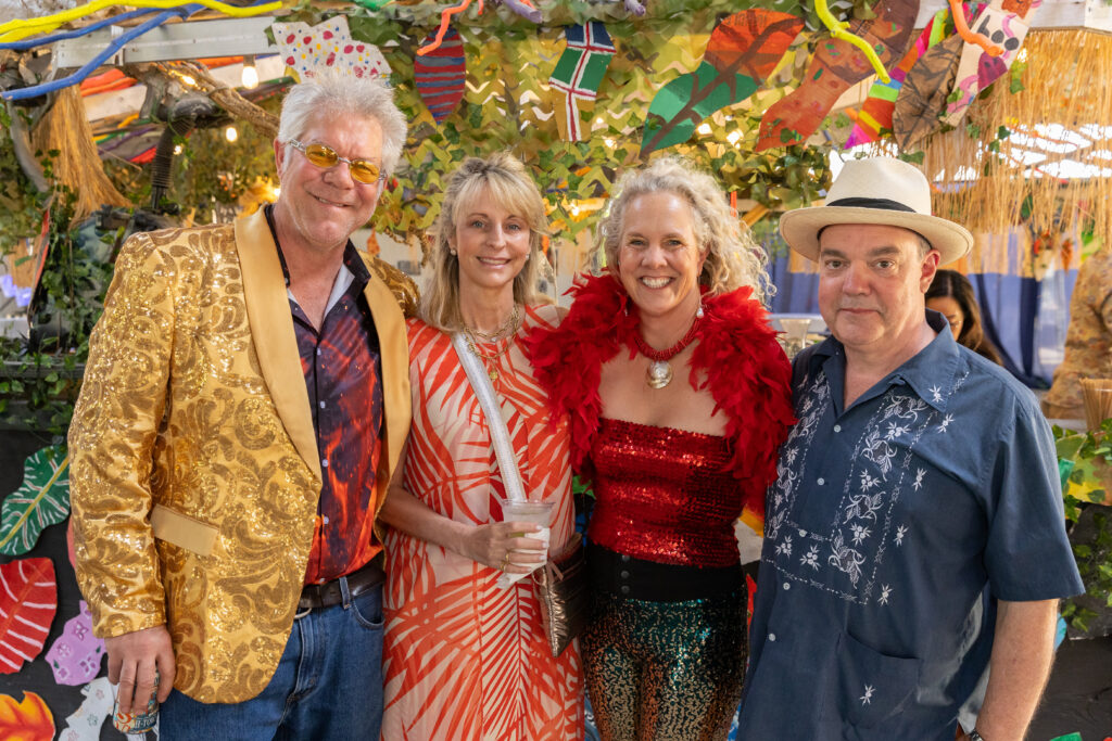 Lou Waters, Kathy Masterson, Gerry W. Waters, Lafayette Herring at the Orange Show Art Car Ball (Photo by Emily Jaschke) 