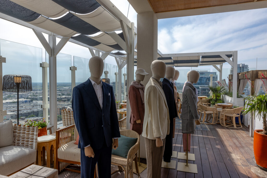 Mannequins sporting the Clements and Church 2024 Spring Collection (Photo by Robert Underwood)