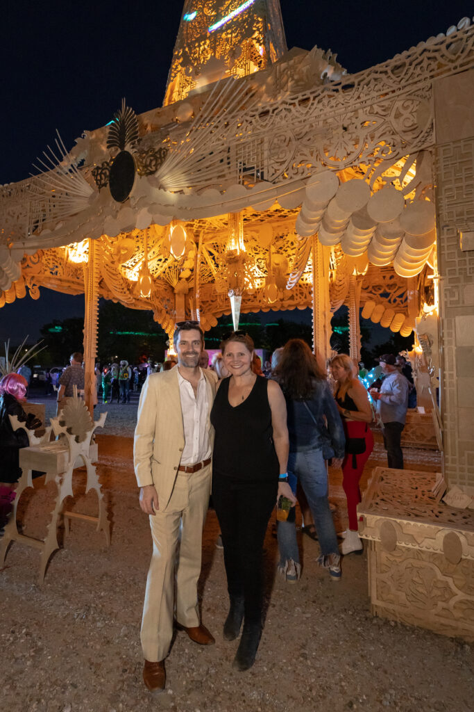 Matthew Wettergreen, Claudia Solis at the Orange Show Art Car Ball (Photo by Emily Jaschke)