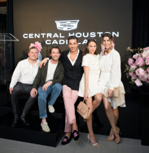 Michael Allen, Will Finnorn, Lucas Somoza, Hannah Swiggard, Chloe Leonard at the grand opening of Central Houston Cadillac's new location near NRG Park (Photo by Daniel Ortiz)