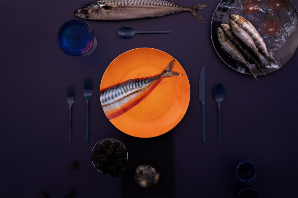Beyond the World Orange Fish Plate by Shayna Fontana x Prospect NYC. 