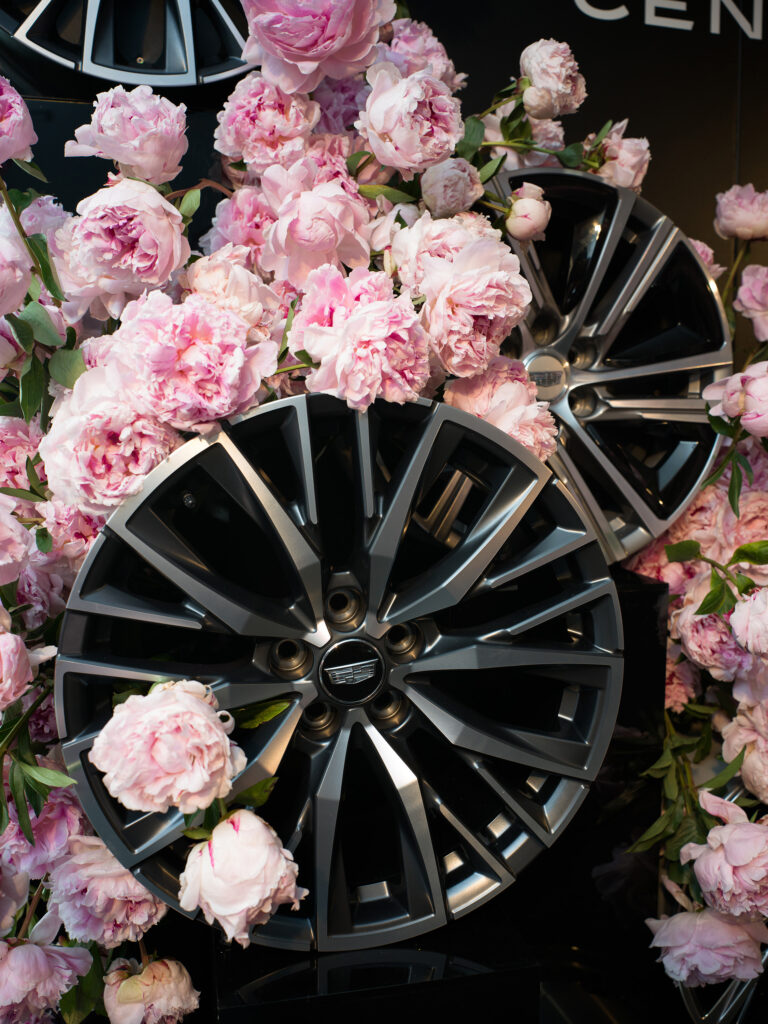 So many pink peonies at the grand opening of Central Houston Cadillac's new location near NRG Park that there were none left in the area (Photo by Daniel Ortiz)