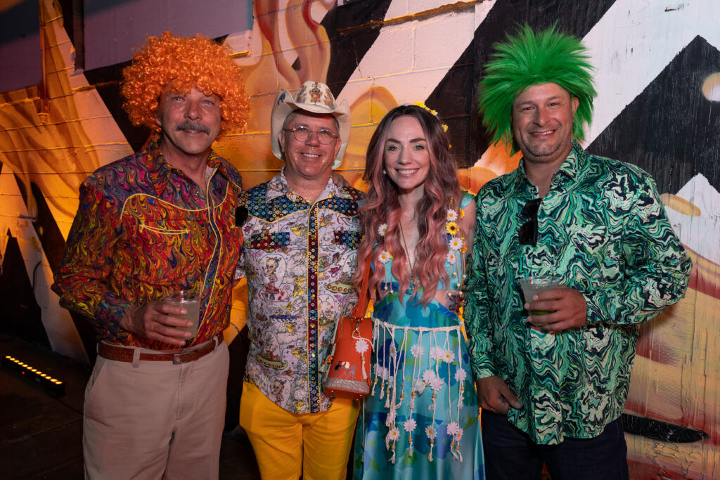 Randy Grubb, Will Robinson, Julia Robinson, Jason Kimball at the Orange Show Art Car Ball (Photo by Emily Jaschke) 