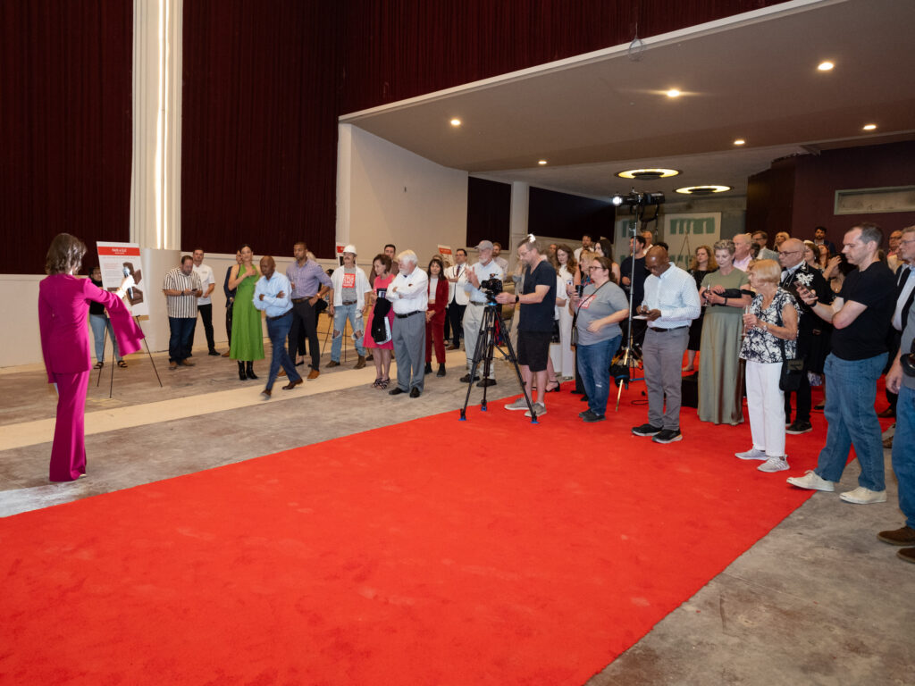 The first sneak peek look at the new River Oaks Theater drew quite a crowd. (Photo by F. Carter Smith) 