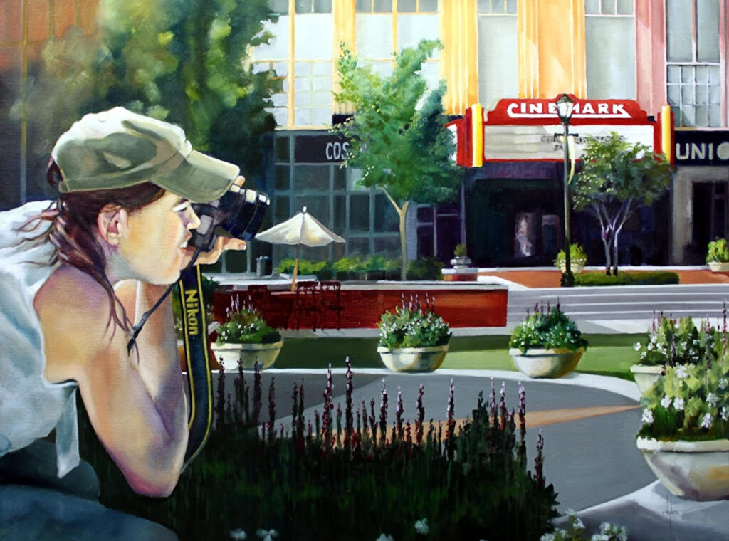 A painting by Ron Dykes, part of the collection for "A Golden Vision" presented by The Woodlands Arts Council. (Courtesy of The Woodlands Arts Council)