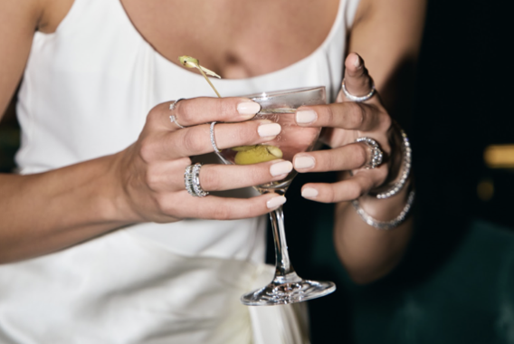 Right-hand rings showcase different styles.